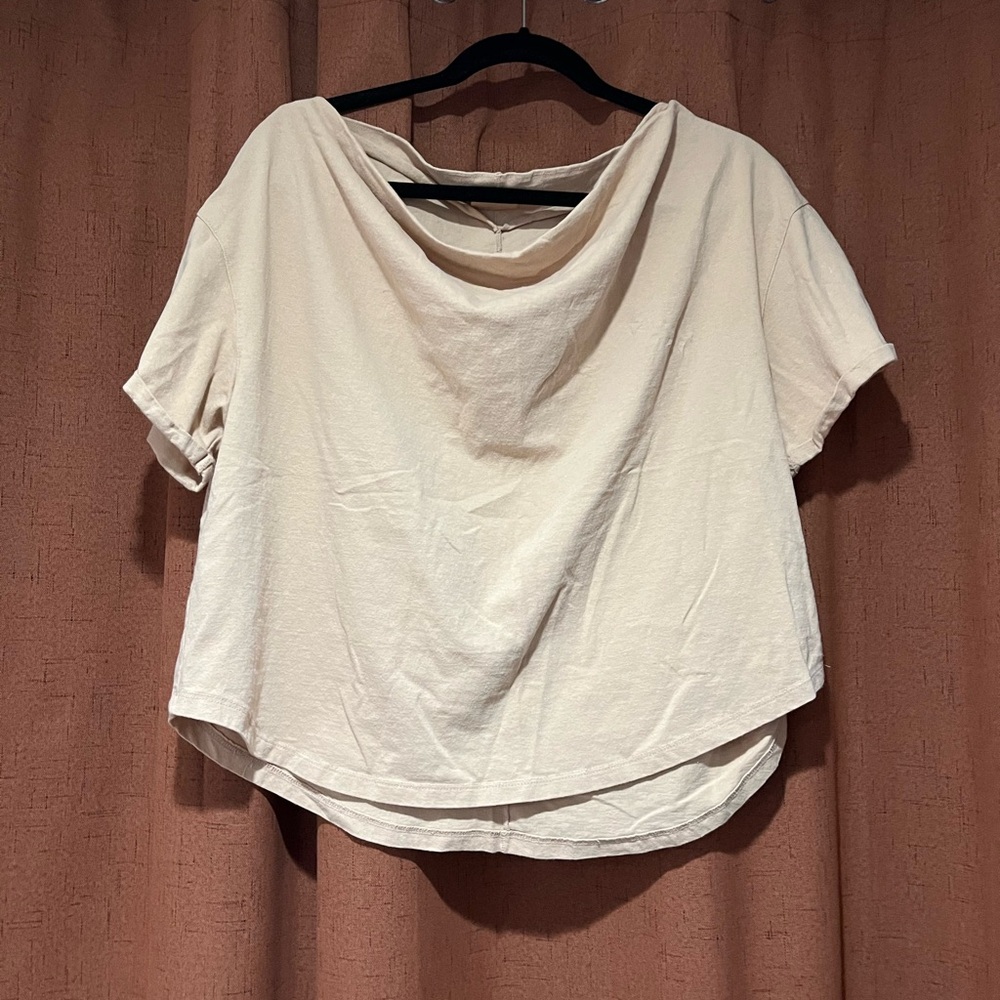 Nuuds off shoulder tee shirt, cinnamon - Picture 2 of 3